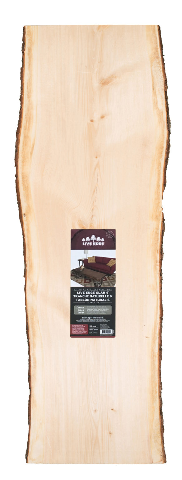 Live Edge Pine Slab 19"24" 6' Live Edge Live Edge