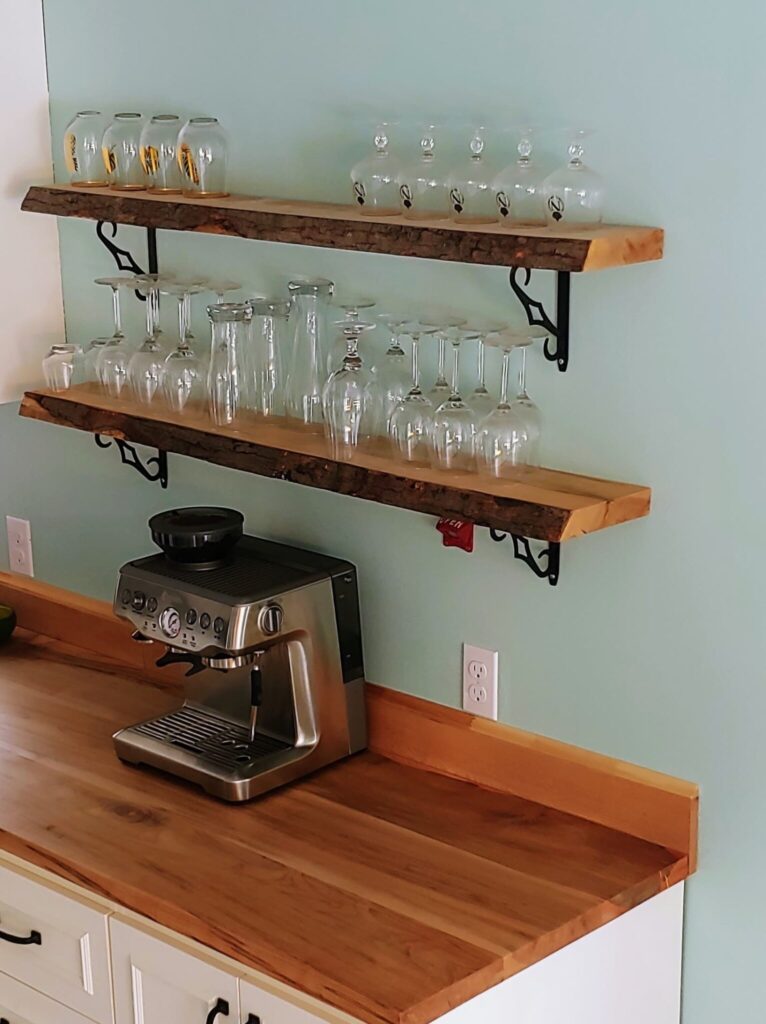 Maple Live Edge Shelf 6' Live Edge Live Edge