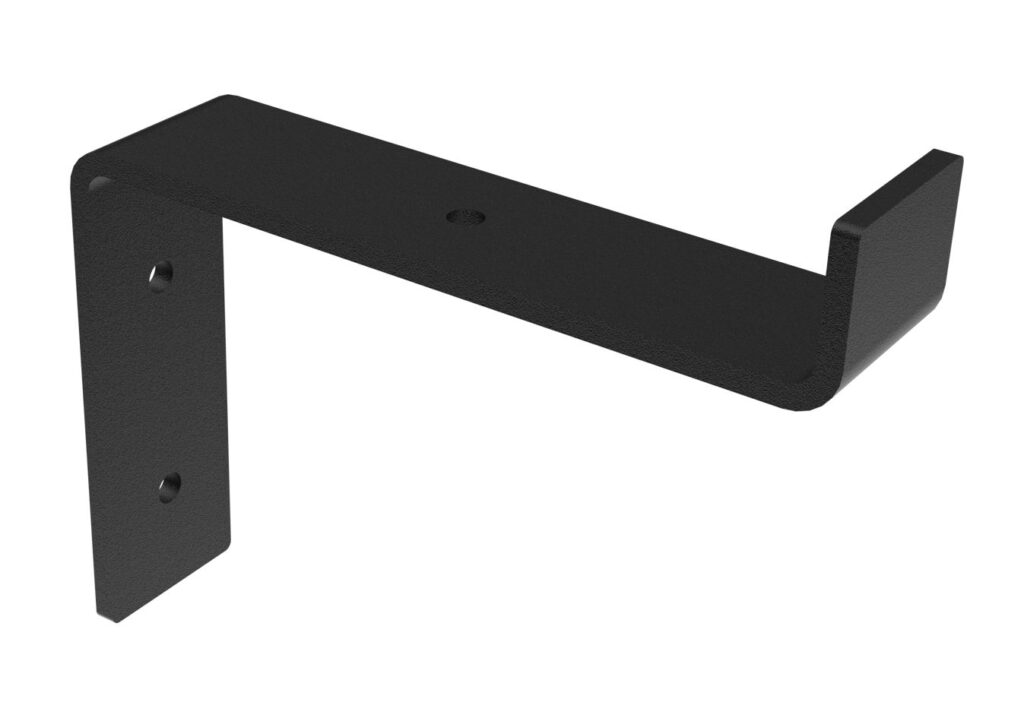 8" S Style Shelf Bracket Black Live Edge Live Edge