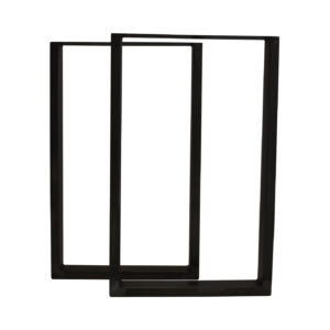 Pieds en acier U-Style – Noir – Paquet de 2