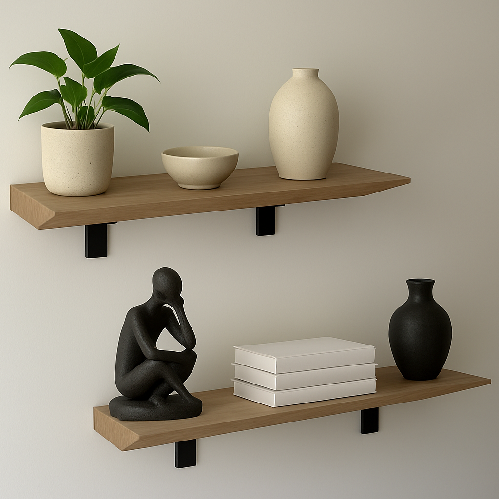 Stylish Floating Shelf Decor with Plants