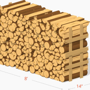 Face Cord 8 feet long x 4 feet high x 14 inches wide 38 cubic ft